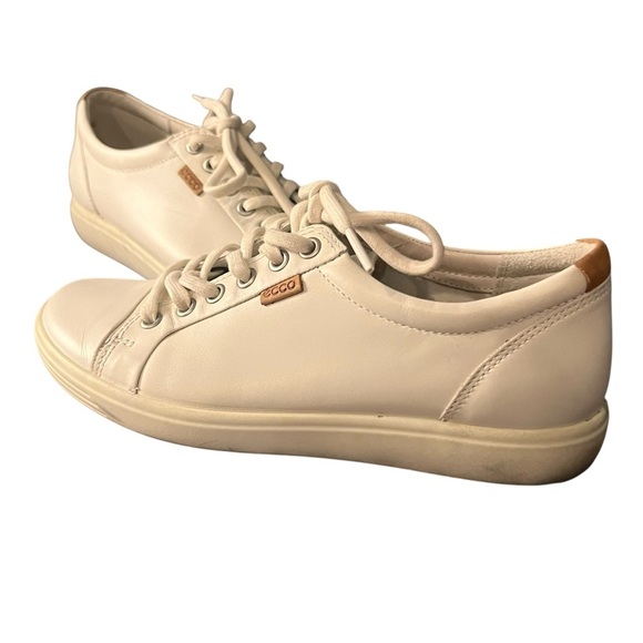 ECCO Soft 7 Leather Women's Sneakers SZ 7.5 - Picture 1 of 8